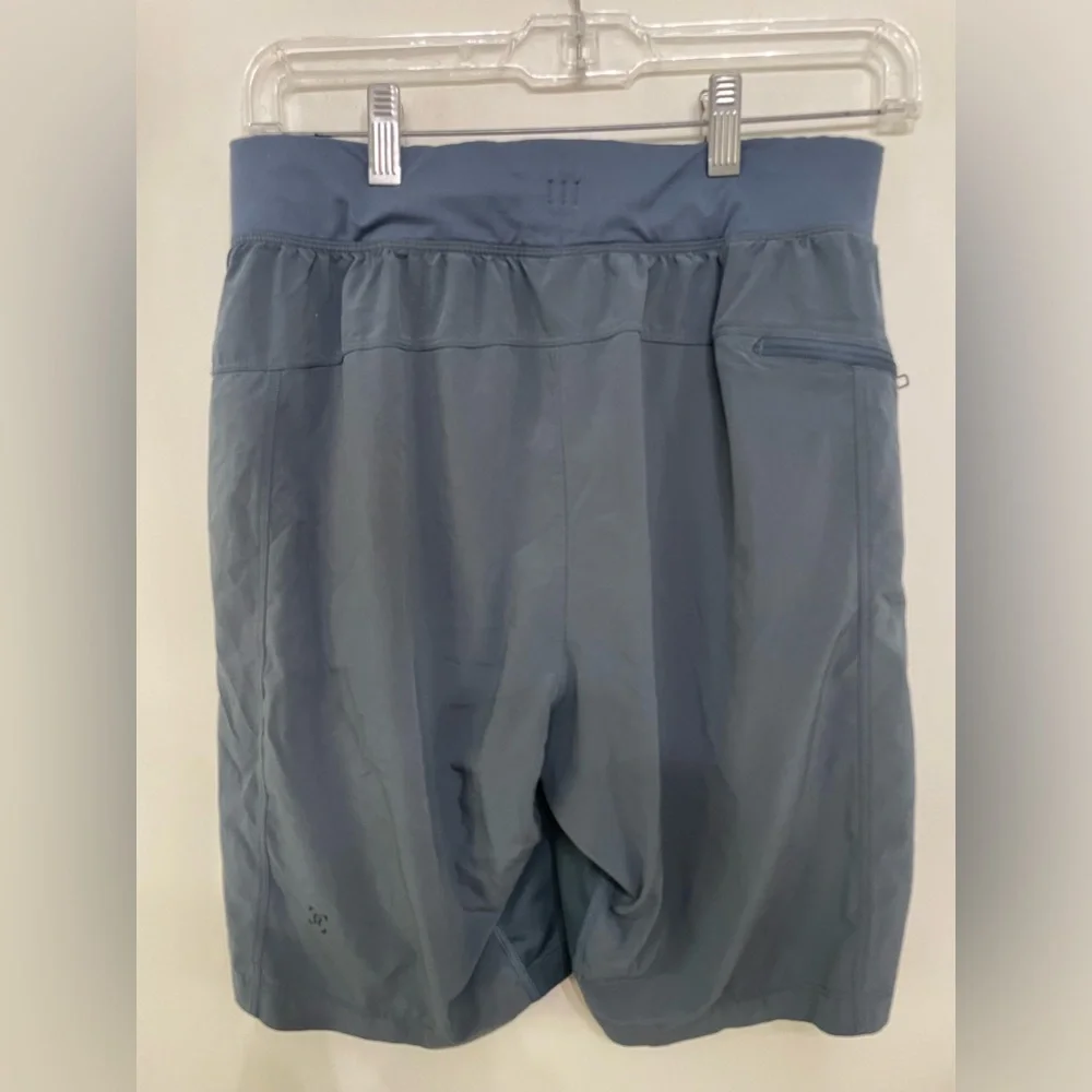 Lululemon THE Athletic Linerless 9” Shorts Men’s Sz S Blue Gym Training Flawed